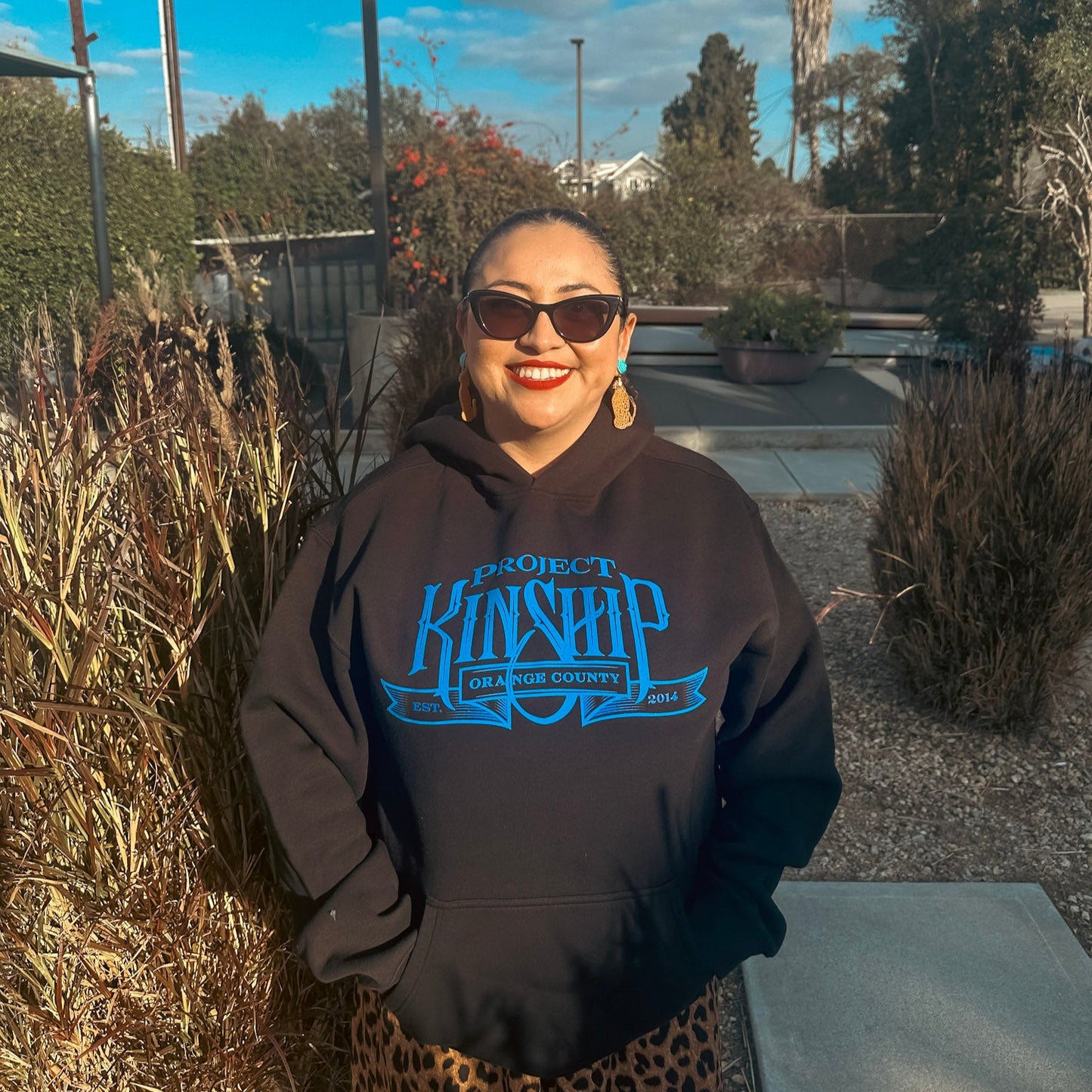 True Blue Fleece Hoodie in Black