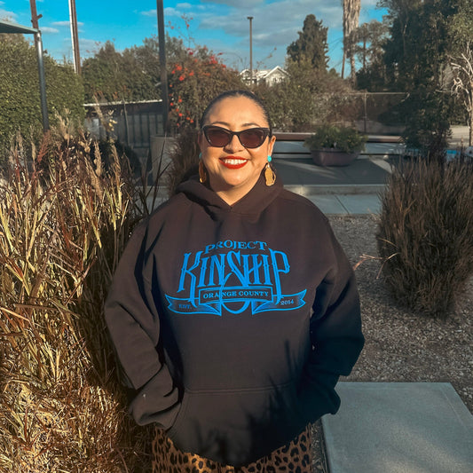 True Blue Fleece Hoodie in Black
